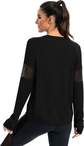 ICTIVE Long Sleeve Workout Shirts for Women Loose Fit Workout Tops Running Shirts with Thumb Hole in Saudi Arabia