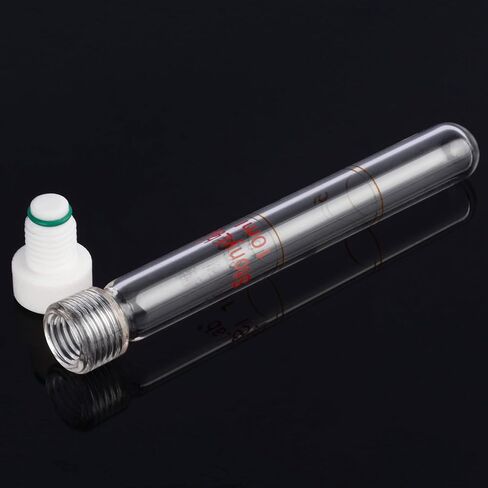 أنبوب اختبار زجاجي من stonylab مع غطاء PTFE، زجاج بوروسيليكات سميك قابل لإعادة الاستخدام، أنابيب متدرجة مقاومة للضغط، أنابيب قياس الألوان مع غطاء لولبي PTFE in Saudi Arabia
