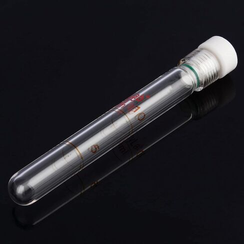 أنبوب اختبار زجاجي من stonylab مع غطاء PTFE، زجاج بوروسيليكات سميك قابل لإعادة الاستخدام، أنابيب متدرجة مقاومة للضغط، أنابيب قياس الألوان مع غطاء لولبي PTFE in Saudi Arabia