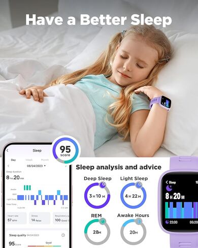 BIGGERFIVE Smart Watch for Kids, 1.8" Fitness Tracker Watch with Pedometer in Saudi Arabia