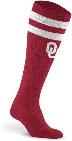 For Bare Feet NCAA OKLAHOMA SOONERS Cozy Feather Compression Varsity Stripe Team Color Small/Medium in Saudi Arabia