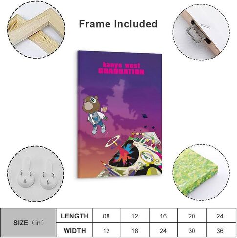 Kanye West Graduation Special Album Cover Poster Canvas Art Poster And Wall Art Hanging Decor for Modern Family Corridor Posters 12x18inch(30x45cm) in Saudi Arabia