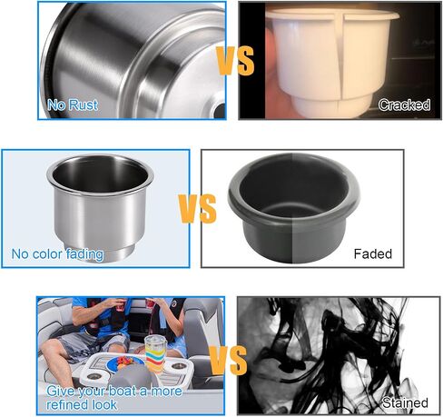 Cup Holder Insert, Stainless Steel Cup Drink Holder for Marine RV Camper, Nastro (Pezzi) in Saudi Arabia