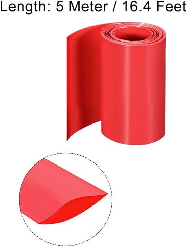 uxcell PVC Heat Shrink Tube 70mm Flat Width Wrap for Three 18650 2 Meter White in Saudi Arabia