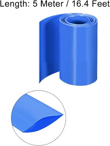 uxcell PVC Heat Shrink Tube 70mm Flat Width Wrap for Three 18650 2 Meter White in Saudi Arabia