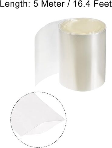 uxcell PVC Heat Shrink Tube 70mm Flat Width Wrap for Three 18650 2 Meter White in Saudi Arabia