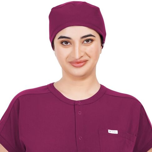 MIKAL Woven Scrub Cap with Tie-Back Lightweight, One Size Scrub Cap No-Slip Unisex Surgical Cap, for Healthcare. in Saudi Arabia