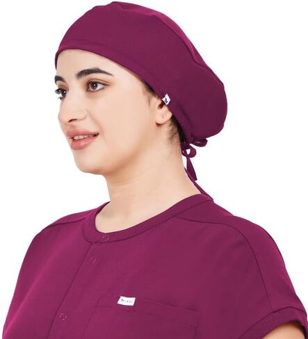 MIKAL Woven Scrub Cap with Tie-Back Lightweight, One Size Scrub Cap No-Slip Unisex Surgical Cap, for Healthcare. in Saudi Arabia