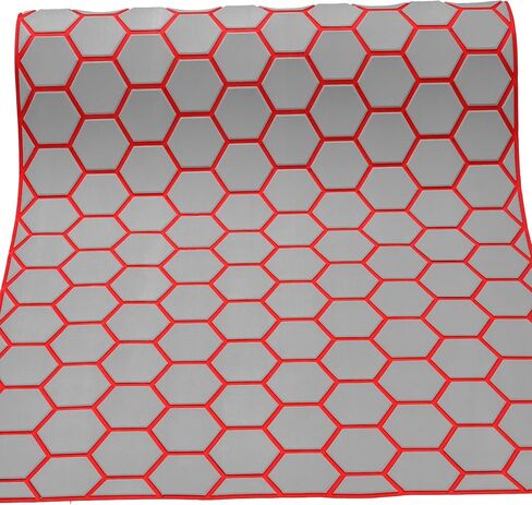 94.5"× 35.4" EVA Foam Boat Decking Sheet Faux Teak Decking Self-Adhesive Marine Yacht RV Swimming Pool Boat Flooring Sheet Thick Non-Skid Hexagonal Shape in Saudi Arabia
