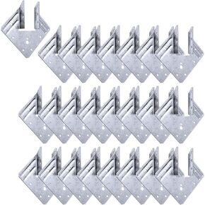 Heavy Duty Steel Connector 18-Gauge Hurricane Tie for Earthquake Forces, Resist High Wind, Roofing Trusses Wood Timber (24)