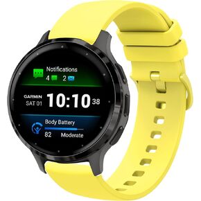 متوافق مع Garmin Venu 3S Band، Lamshaw 18 مم سريع الإصدار من السيليكون الناعم الجديد الأشرطة البديلة الرياضية المتوافقة مع Garmin Venu 3S 41 مم / Venu 2S / Forerunner 265S / Forerunner 255S / 255S Music / Rey / Vivomove 3S / Captain Marvel Smartwatch