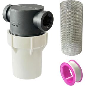 Water Pump Filter 3/4'' Interface Equipped with 40 Mesh and 80 Mesh Stainless Steel Filters Used for Filtering Impurities, Suitable For Water Pumps, Pressure Cleaners, RVs, Ships, and Gardens