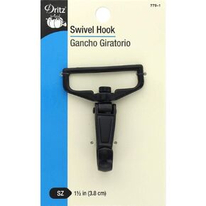 Dritz Swivel Hook for 1-1/2-Inch Wide Strapping, 1-1/2", Matte Black