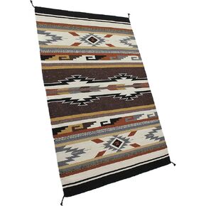 Boho Southwest Area Rug - Washable Bohemian Runner - Western Carpet - Rustic Rugs for Living Room, Outdoor Area, Bedroom, Decor, Kitchen & More (Durango, Natural/Brown, 20 x 40 Inches)