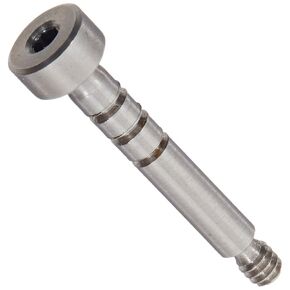 18-8 Stainless Steel Headed Spring Anchor, Hex Socket Drive, 4-40 Thread Size, 0.125" Shoulder Diameter, 3/4" Shoulder Length, 3 Grooves, for 1/8" Spring Diameter (Pack of 1)