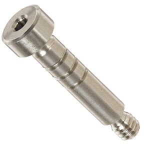 18-8 Stainless Steel Headed Spring Anchor, Hex Socket Drive, 8-32 Thread Size, 0.187" Shoulder Diameter, 3/4" Shoulder Length, 3 Grooves, for 3/16" Spring Diameter (Pack of 1)