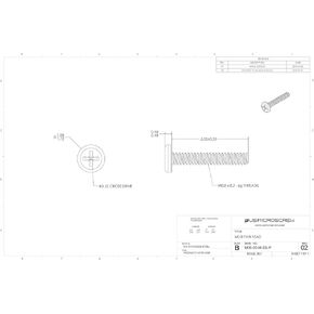 M0.8-0.2 x 5mm Machine Screw Stainless Steel Pan Head Phillips Drive (100 pcs) - M08-50-M-SS-P