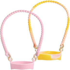 2Pack Water Bottle Handle - Soft Silicone Water Bottle Holder, Sling, Lanyard Fits Most 8-40oz Water Bottles, Water Bottle Strap Compatible Stanley Cup