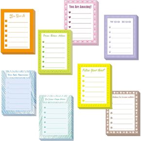 Inspirational Sticky Notes 480 Sheets Motivational Notepads,Appreciation Sticky Note Assortment, Funny Memo Pads Adhesive Memo Pad for Reminder Studying Travel Office Supplies 3 x 4 Inch