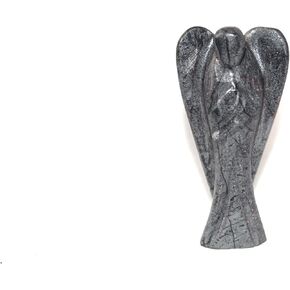Jet Energized Hematite 2" Angel Gemstone Divine Spiritual 40 Page Crystal Therapy Booklet Gift Archangel Suruel Raphael Raguel Michael Gabriel Remiel Uriel IMAGE IS JUST A REFERENCE