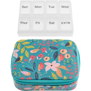 Karma, Travel Pill Case, Weekly Travel Pill Organizer, Removable 8-Compartment Pill Box, Travel Pill Medicine Organizer, Bird in Kuwait