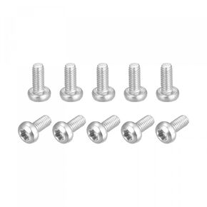 uxcell M2.5x6mm Torx Security Machine Screws, 10pcs 316 Stainless Steel Pan Head Tamper Proof Screw Fasteners Bolts