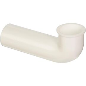 EZ-FLO 4-3/4 Inch Flanged Disposal Elbow for Tubular Drain Applications, Fits In-Sink-Erator, White Polypropylene, 35397