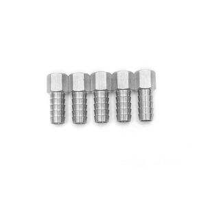 LTWFITTING Bar Production Stainless Steel 316 Barb Fitting Coupler 3/8" Hose ID x 1/8" Female NPT Air Fuel Water (Pack of 5)