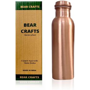Ayurvedic Drinking Copper Water Bottle for Sports, Travel, Yoga & Everyday Use, Water Bottle for Gym, Office, Hiking, Outdoor Capacity 32 Oz (Design 2, 32 Oz)