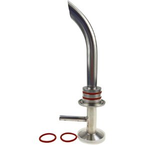 JOWIN 1.5" TC x 1.5" TC x .75" Diameter Tube Upgrade Type Tri Clamp Fermenter Racking Arm Pickup Pipe Dip Tubing(JW128DRM19)