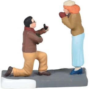 Department 56 Christmas in The City Village Accessories Will You Marry Me Figurine, 2.6 Inch, Multicolor
