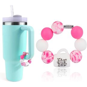 Cup Charm Beaded Making Kit, Tumbler Accessories, Keychain, Handbags Decoration Charms, Silicone Crafts for Stanley Water Bottle Art Set