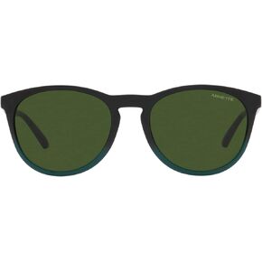 ARNETTE Unisex Sunglasses Black Gradient Green Frame, Polarized Dark Green Lenses, 54MM