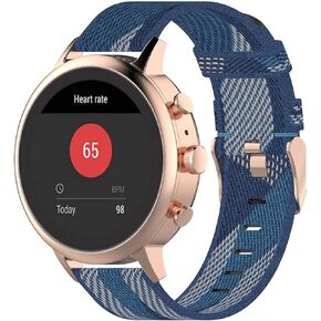 Fit for Fossil Sport 41mm Watch Bands, 18mm Quick Release Nylon Replacement Wristband for Fossil Women's Gen 4 Venture HR/Garmin vivoactive 4S Strap Accessories