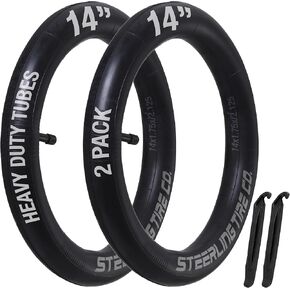 [2-Pack] 14" Heavy Duty Kids Bikes Inner Tubes Replacements for Kids Bikes -3.50mm Thick for RoyalBaby, JOYSTAR, Dynacraft and More 12"/14"/16"/18"/20"
