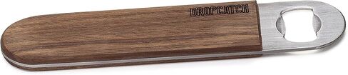 Handheld Bar Blade Bottle Opener | Flat Beer Cap Bottle Opener | Durable Bartender or Home Tool | Heavy Duty Stainless Steel & Walnut Finish | Mini 4.25" x 1.5" in Saudi Arabia