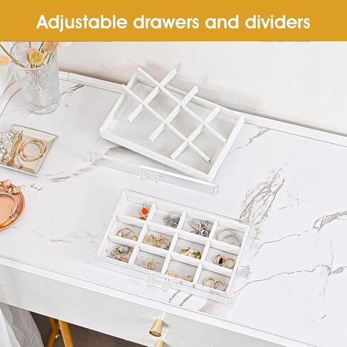 ProCase Acrylic Stackable Jewelry Holder Bundle with Wooden Bracelet Stand for Selling in Saudi Arabia