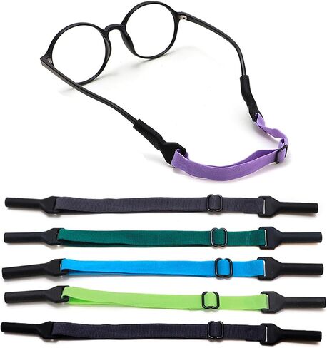 Adjustable Kids Glasses Strap, 5Pcs No Tail Spectacle Straps, Kid's Eyewear Holder Strap For Boy And Girl in Saudi Arabia