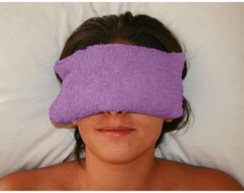 Cherry Seed Eye Pillow - Heated Hot Compress for Dry Irritated Eyes, Relaxation. Moist with No Water Needed, Secure Elastic Strap, for Home, Work, Travel in Saudi Arabia