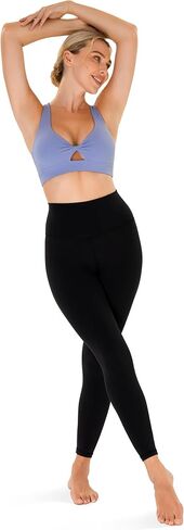 YUNOGA Women's Workout Sports Bras Twist Front Padded Yoga Bras Medium Supports Criss Cross Back Fitness Bra Tops in Saudi Arabia