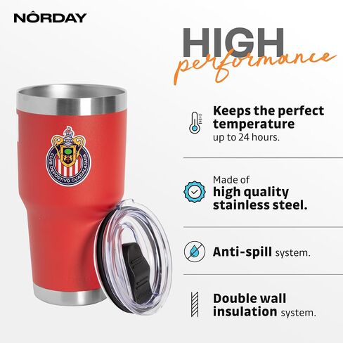 NORDAY | Tumbler Cup with Lid - 20oz Navy Rayados | Vacuum Insulated Tumbler - Travel Tumbler - Stainless Steel Tumblers - Double Wall Coffee Tumbler - Keeps Temperature up to 24hr - Anti Spill Lids in Saudi Arabia