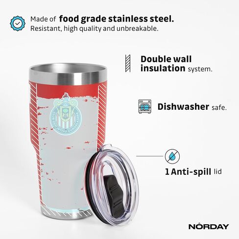 NORDAY | Tumbler Cup with Lid - 20oz Navy Rayados | Vacuum Insulated Tumbler - Travel Tumbler - Stainless Steel Tumblers - Double Wall Coffee Tumbler - Keeps Temperature up to 24hr - Anti Spill Lids in Saudi Arabia