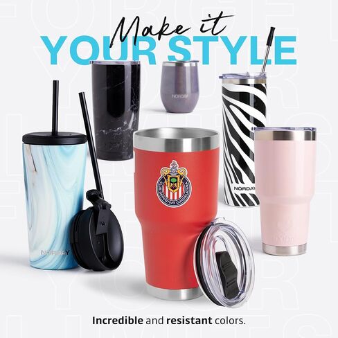 NORDAY | Tumbler Cup with Lid - 20oz Navy Rayados | Vacuum Insulated Tumbler - Travel Tumbler - Stainless Steel Tumblers - Double Wall Coffee Tumbler - Keeps Temperature up to 24hr - Anti Spill Lids in Saudi Arabia