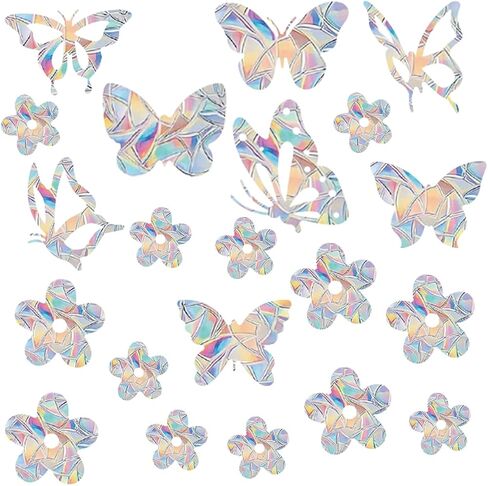 Circle Window Clings for Glass Windows Anti Collision Bird Alert Decals Stickers for Window, Non Adhesive Prismatic Rainbow Stickers in Saudi Arabia