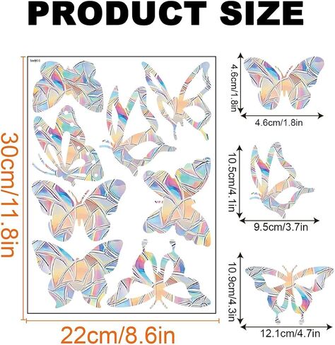 Circle Window Clings for Glass Windows Anti Collision Bird Alert Decals Stickers for Window, Non Adhesive Prismatic Rainbow Stickers in Saudi Arabia