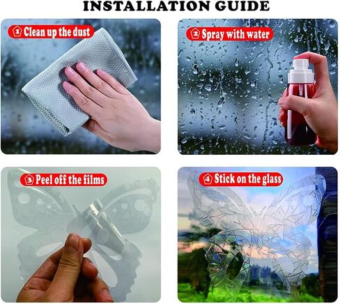 Circle Window Clings for Glass Windows Anti Collision Bird Alert Decals Stickers for Window, Non Adhesive Prismatic Rainbow Stickers in Saudi Arabia
