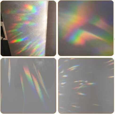 Circle Window Clings for Glass Windows Anti Collision Bird Alert Decals Stickers for Window, Non Adhesive Prismatic Rainbow Stickers in Saudi Arabia