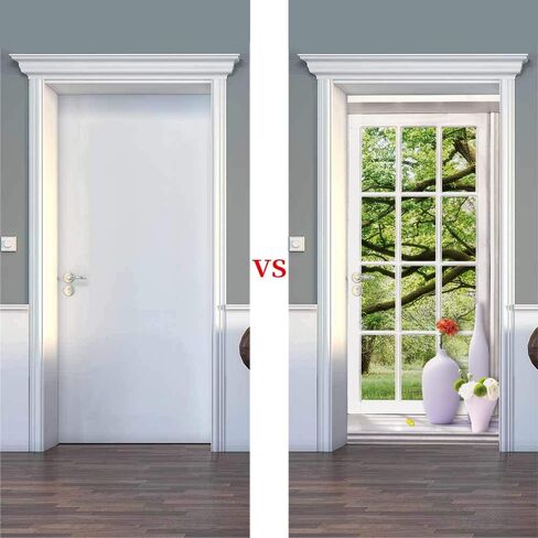 3D Rose Flower Self-Adhesive Door Wallpaper Murals Wall Stickers -Peel and Stick Door Poster for Home Decoration Vinyl Removable Art Decal in Saudi Arabia