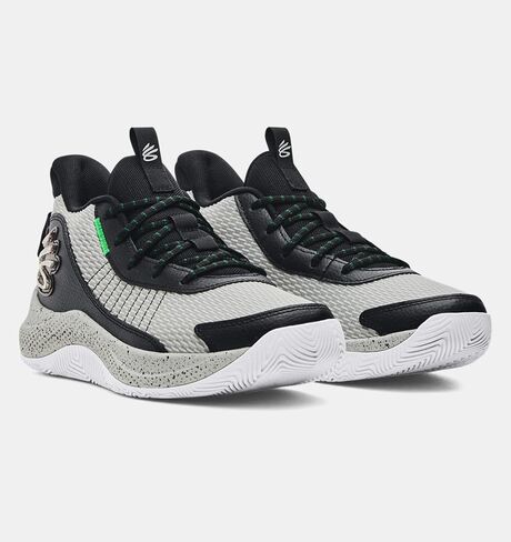 Under Armour Men's Curry 3Z7 Basketball Shoes 3026622 (Black/Olive Tint/Green Screen - 002, US Footwear Size System, Adult, Men, Numeric, Medium, 9) in Saudi Arabia
