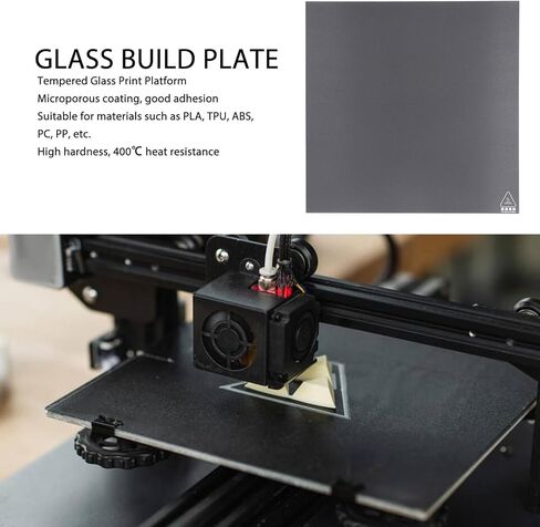 Printer Build Surface Sheet 350x350x4mm Strong Adhesion Tempered Glass 3D Printer Accessories Printing Plate for Upgrade Glass Plate for Voron Model in Saudi Arabia